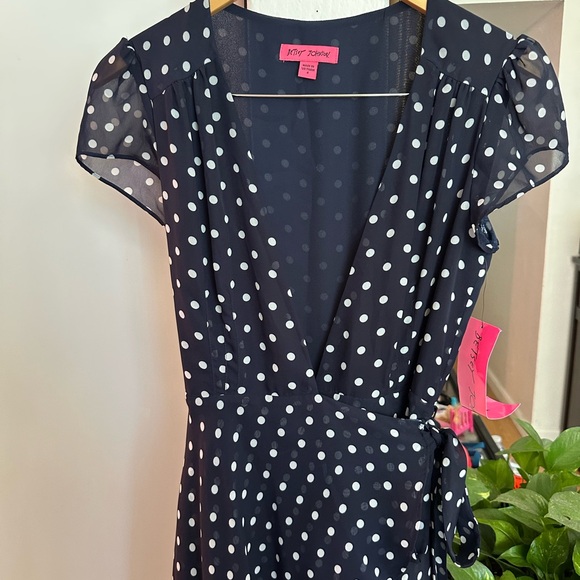 Vintage-Inspired Polka Dot Chiffon Midi Dress | Feminine Romantic Style | Sz 4 - Picture 2 of 14